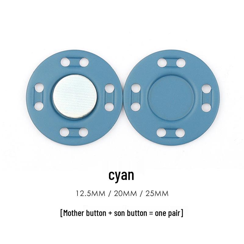 Colored Magnetic Snap Button: Hidden Metal Stud & Eye Closure for Coats and Bags