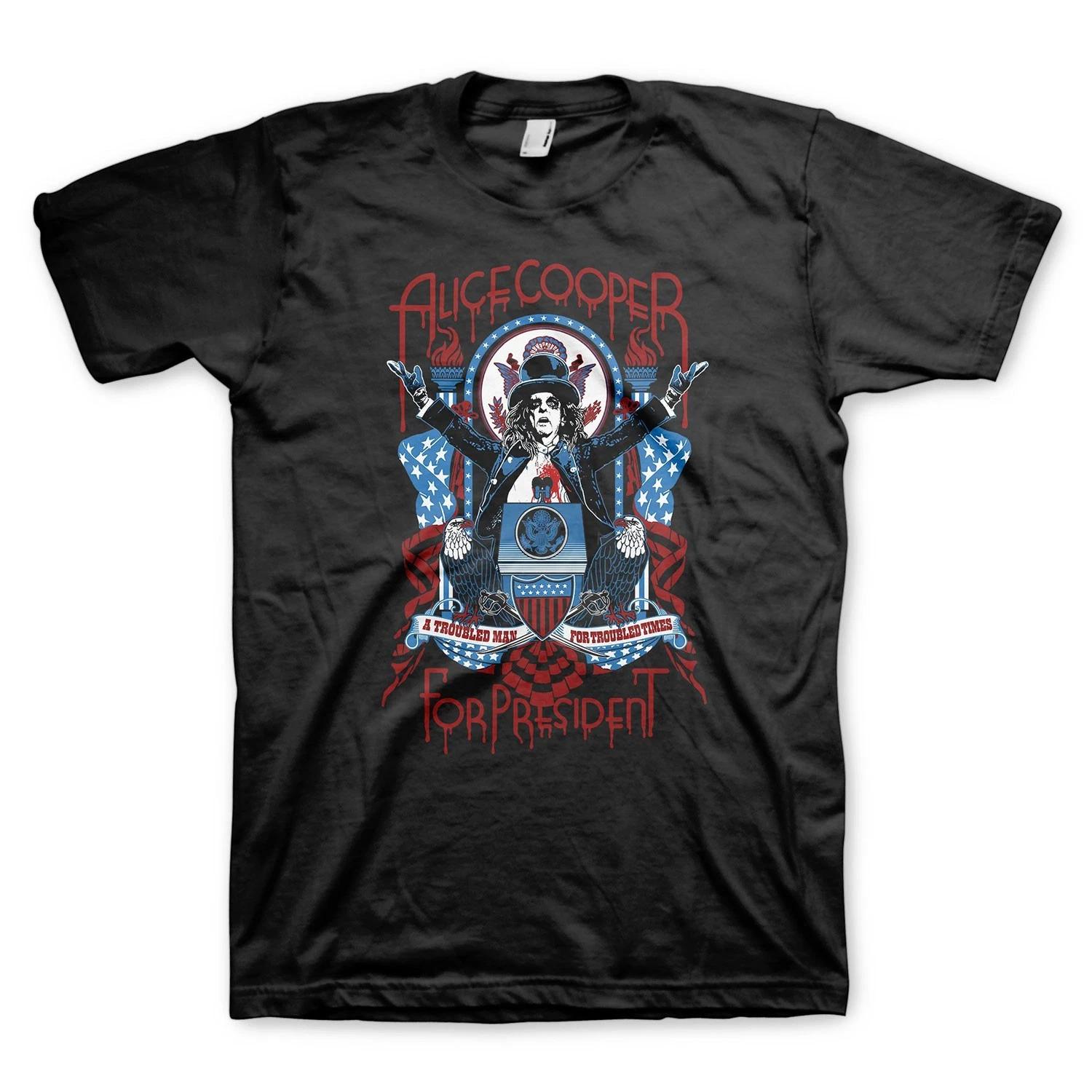 Men s Alice Cooper Podium T-shirt Large Black S
