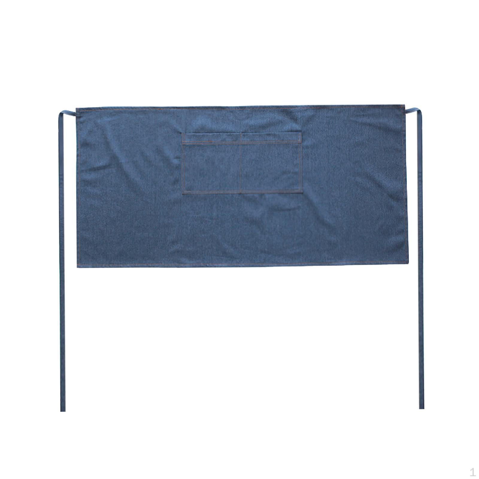 

Джинсовый фартук с несколькими карманами - унисекс темно-синий