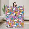 Snoopy Santa Merry Christmas Blankets Fleece Summer  Multi-function Lightweight Thin Throw Blankets for Home Office Bedspread