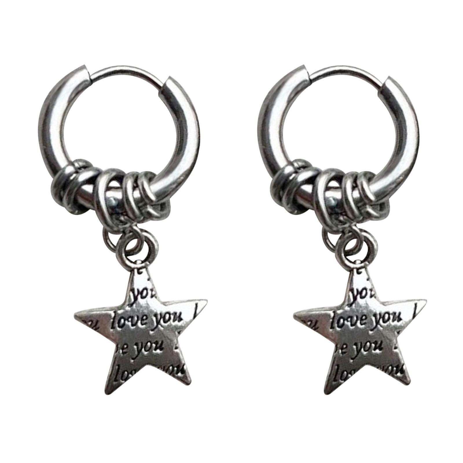 Star Drop Earrings Eye Catching Ear Jewelry Alloy Material for Daily Party Wear 1
