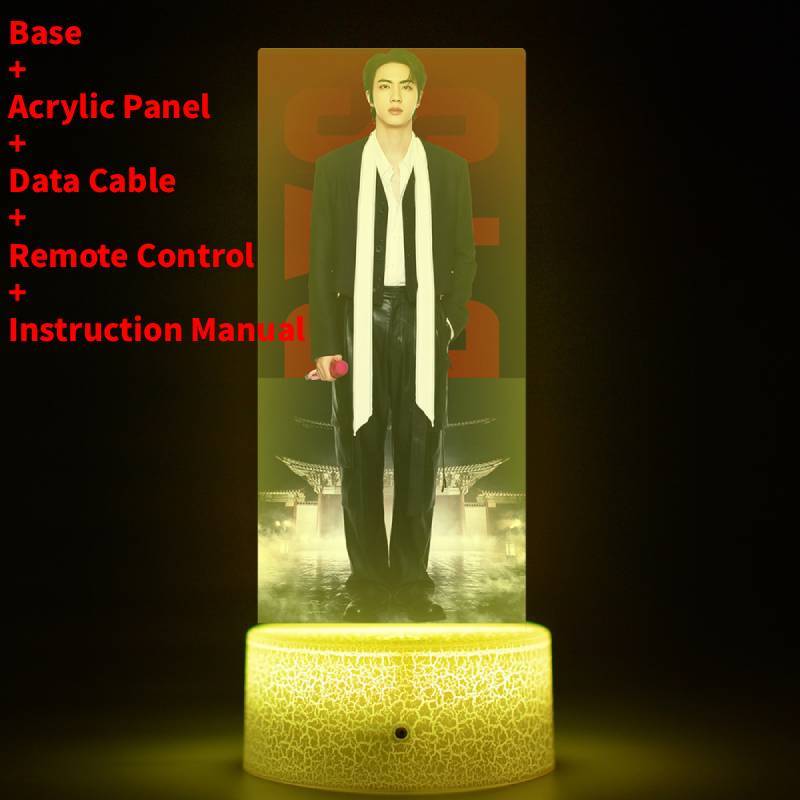 Lumină de noapte LED pentru concertul de revenire al turneului mondial BTS cu telecomandă pentru decorarea camerei și cadou de colecție