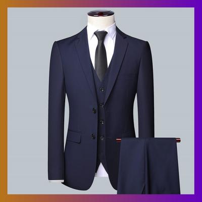 Anzug Anzug Dreiteiler Koreanische Version Schlanker Anzug Business Professionelles Kleid Trauzeuge Bräutigam Hochzeitskleid