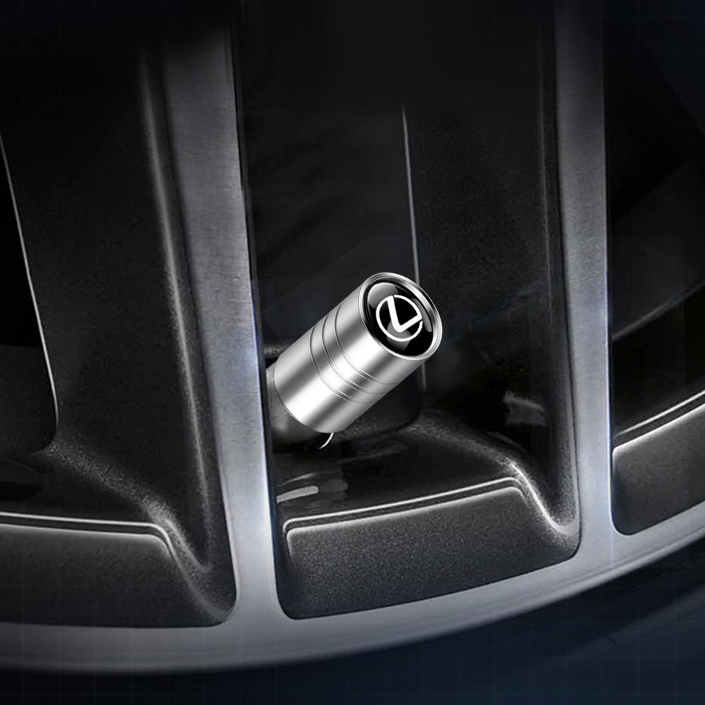 Lexus 3D Aluminum Alloy Car Wheel Tire Valve Cap Tyre Rim Stem Cover For Lexus RX330 EX300h F Sport IS RX CT200h RX500h NX300 GX AEI1