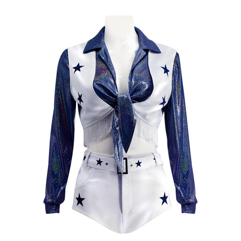 Dallas Cowboys Cheerleader Costume For Halloween Cosplay With Polyester Fabric For Game Events