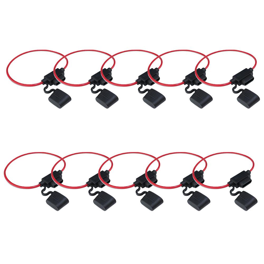 

10Pcs/Set Car Mini Blade Fuse Holder Splash-proof Box 12V 30A With Fuses Blade Wire Cutoff Switch Socket Automotive Fuse Socket