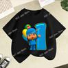 Maglietta Serie di Compleanno di Pocoyo Merch Cartoni Animati T-shirt a Manica Corta Vestiti Estivi Carini Girocollo Top Casual Regalo