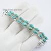 Natural Turquoise Bracelet, 2 Line Cluster Bracelet, 925 Sterling Silver Bracelet, Multi Stone Bracelet, Wedding Bracelet, Handmade Bracelet