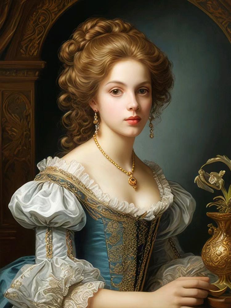 New Diamond Mosaic European Girls Portrait 5d Diamond Painting Full Square/Round Oil Painting Character Embroidery Decor Gift