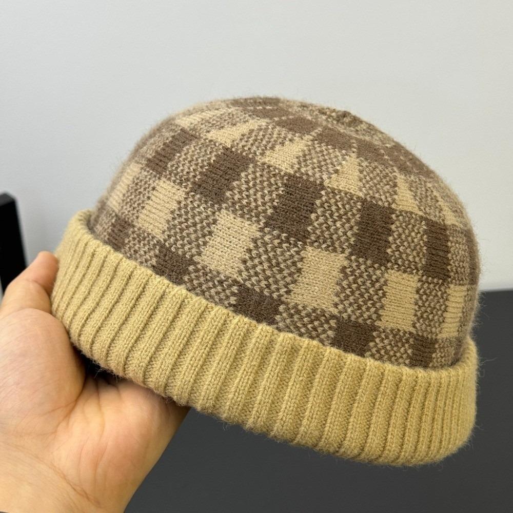 Gestreiftes Streetwear Docker-Hut Warmer Vermieter-Hut Retro Gestrickte Beanie-Mütze Unisex