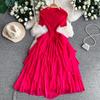 Boho Chic Summer Vacation Dress Women Flowy Tiered Ruffles Maxi Dress Casual Beachwear Loose Fit Holiday Dress