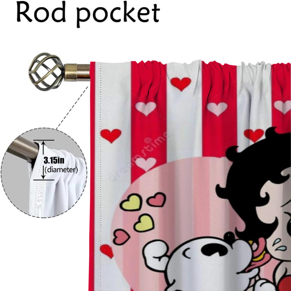 B-bettys BoopS Závěsy do obývacího pokoje Zatemňovací závěsy 2 kusy Stínidla Dělicí tylové závěsy do ložnice Kuchyně Elegantní