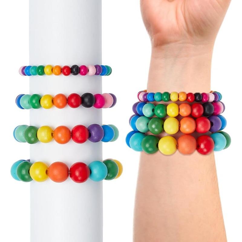 6-25MM Wood Beads Round Wood Ball Loose Spacer Beads for DIY Jewelry Craft Making Home Decoration Christmas Tree Farmhouse