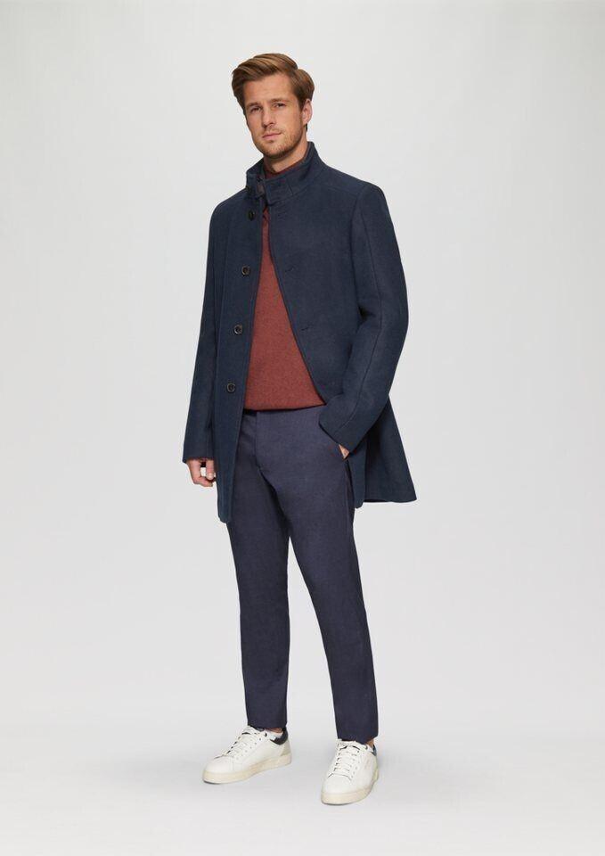 Пальто s.Oliver из шерстяной смеси с фиксированной стеганой вставкой (2149194) синий