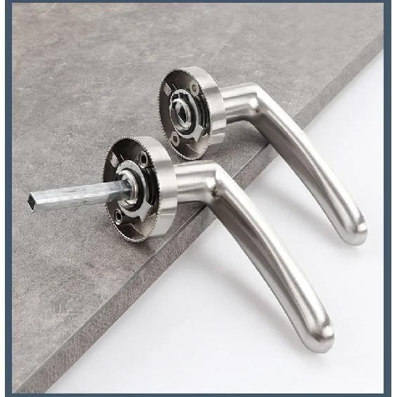 Door Handle Door Handle Lock Square Slot Privacy Mask Interior Bedroom Room Bathroom Three-bar Ball Lock Hardware