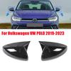 For Volkswagen VW POLO 2018- Car Rearview Side Mirror Cover Sticker Wing Cap Exterior Door Rear View Case Trim Carbon Fiber