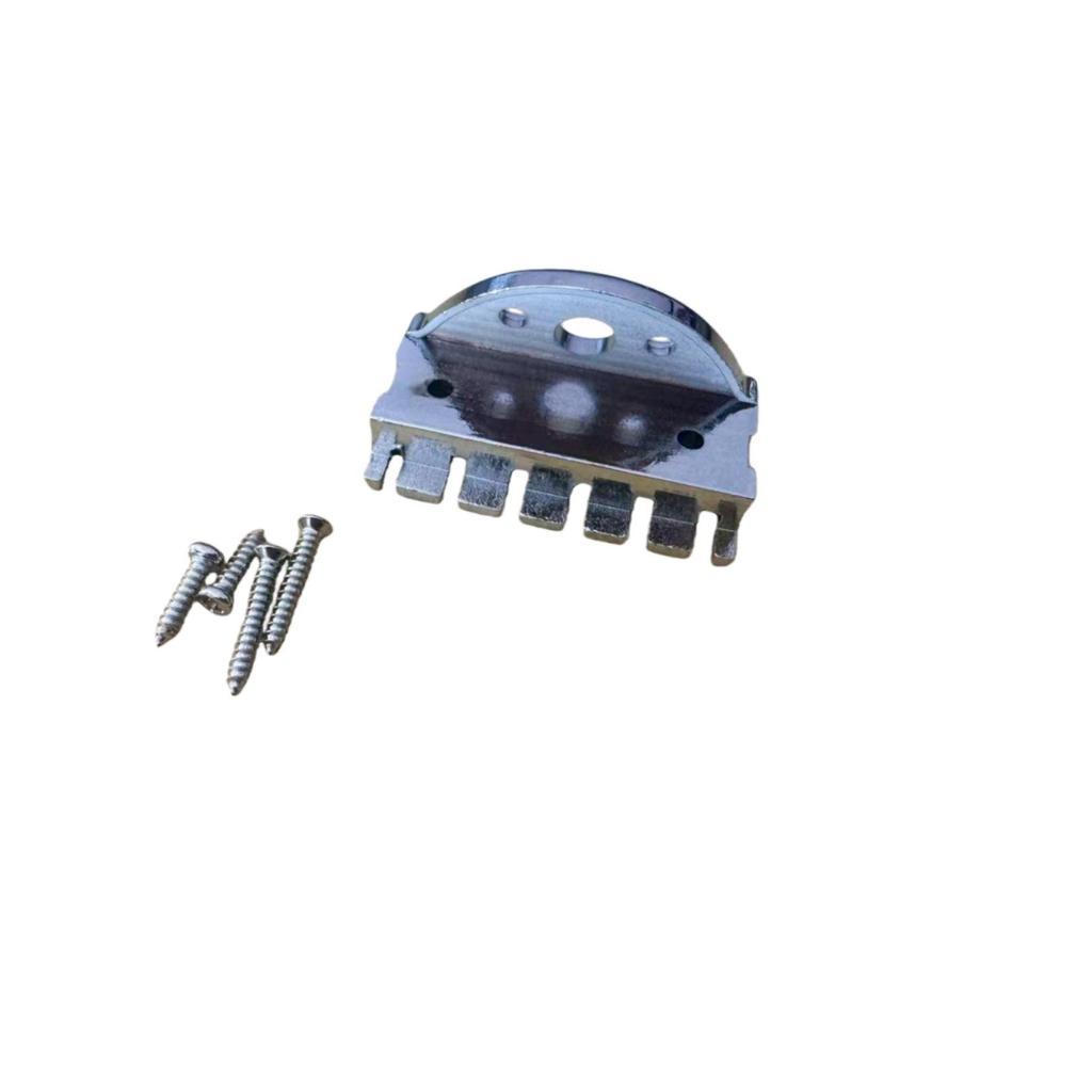 Black Six-String Headless Guitar Bridge Accessory