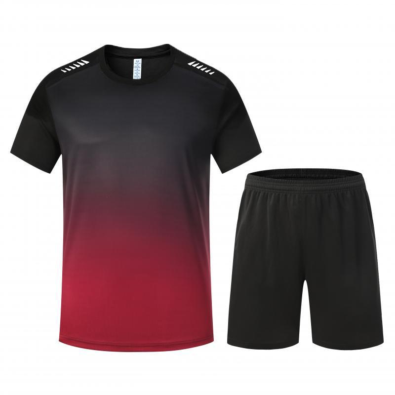 

Мужской весенне-летний быстросохнущий комплект для бега с коротким рукавом 5XL