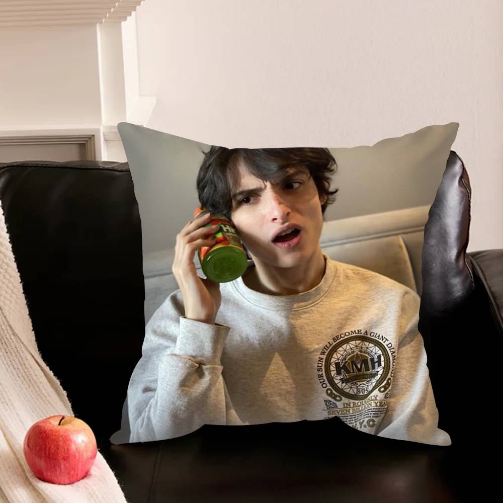 Finns-N Young Actor W-Wolfhard Pillowcase For Sofa Room Office Decor Printing Protector Cushion Cover Valentine Gift Custom