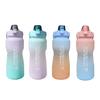 Garrafa de Água com Canudo Her-life Nutrition Shake 2L Grande Gradiente Com Canudo Interno Material Plástico Tritan Garrafa para Viagem ao Ar Livre