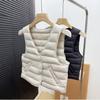 White duck down ribs light down jacket vest liner women's winter new V-neck inner thermal vest
