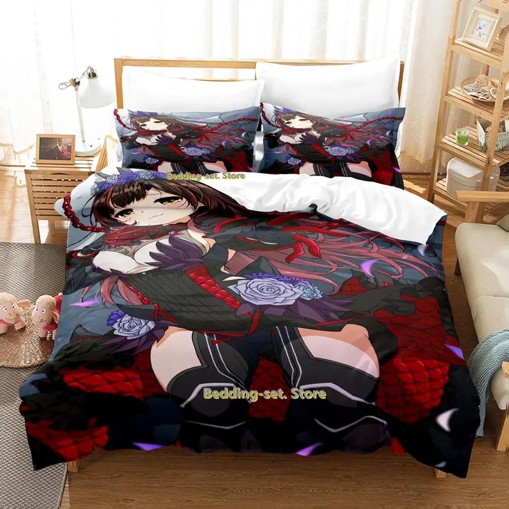 Kawaii Mädchen Roboco-san Vtuber Bettwäscheset Einzelbett Twin Full Queen King Size Bettset Erwachsener Kind Schlafzimmer Bettbezugsets Anime Bett
