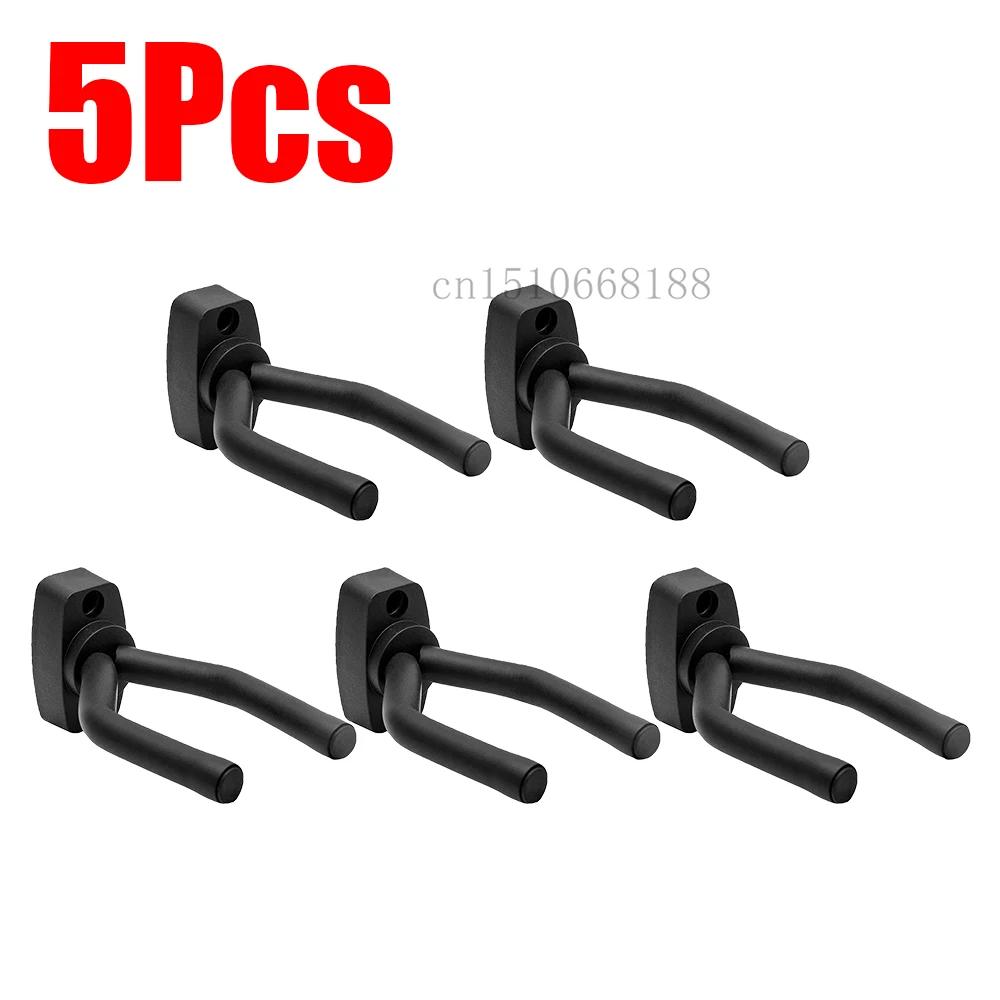 1-10Pcs Guitar Wall Mount Hanger Black Guitar Hanger Wall Hook for All Size Guitars Bass Mandolin Banjo Ukulele Guitar Accessory