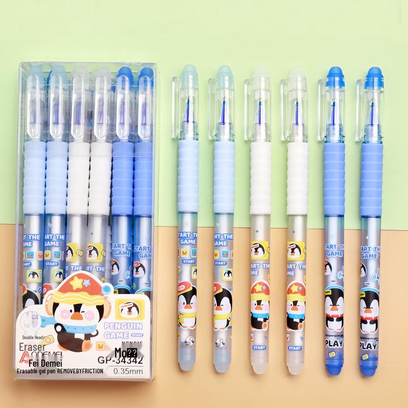 Momo Le Cartoon Erasable Gel Pen for Students - 0.38/0.5, Boys & Girls Style.