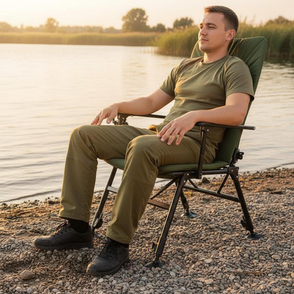 Adjustable Folding Fishing Chair Outdoor Furniture for Anglers, Campers