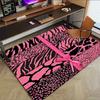 1PC Pink Animal Prints Extra Large Non-Slip Floor Carpet, Office, Family, Bedroom, Studio - Large Area Rug Indoor Rugs, Vibrant Colors-W301