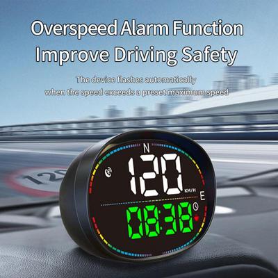 GPS Smart Gauge Accurate Car Head Up Display with 4 Modes Car Speedometer Display Car HUD with Speed MPH Compass Direction for