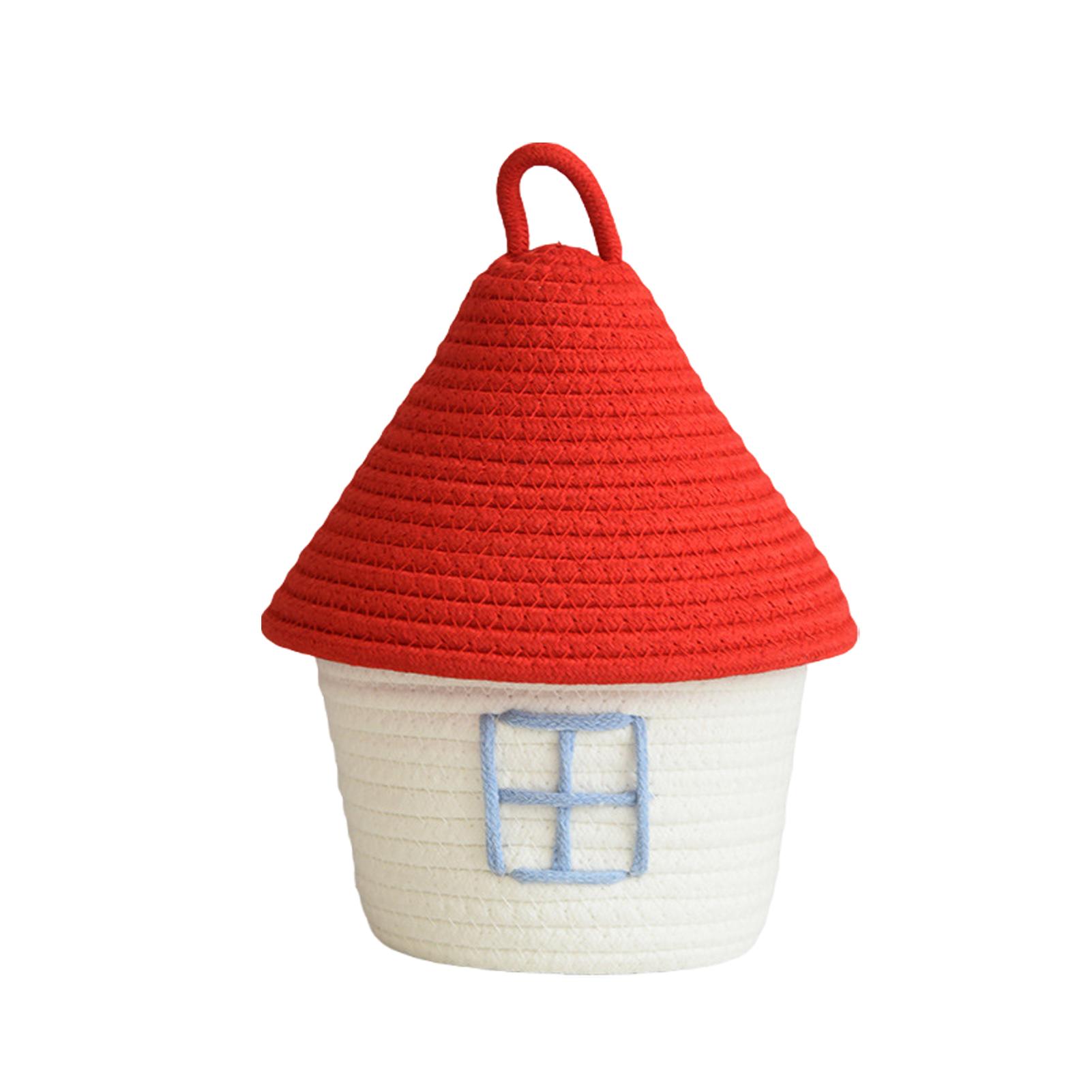 New Portable Cute Storage Basket Desktop Sundries Storage Box Snack Toys Organizer Hand-Woven Make Up Basket Home Decor 3890₽