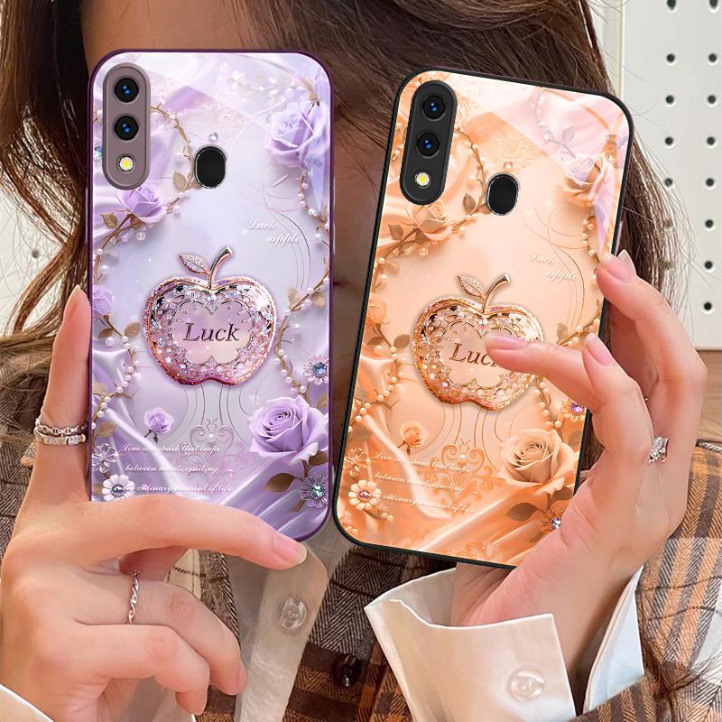Lucky and Romantic Love For Samsung A73 72 71 A70 56 55 54 A53 52 51 50 42 A35 A34 33 32 31 26 25 24 23 22 30 Glass Phone Case