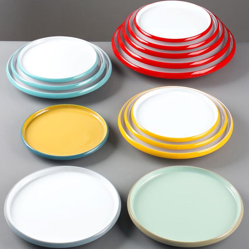 Shengxin Hui Melamine Two-Tone Round Catering Plate