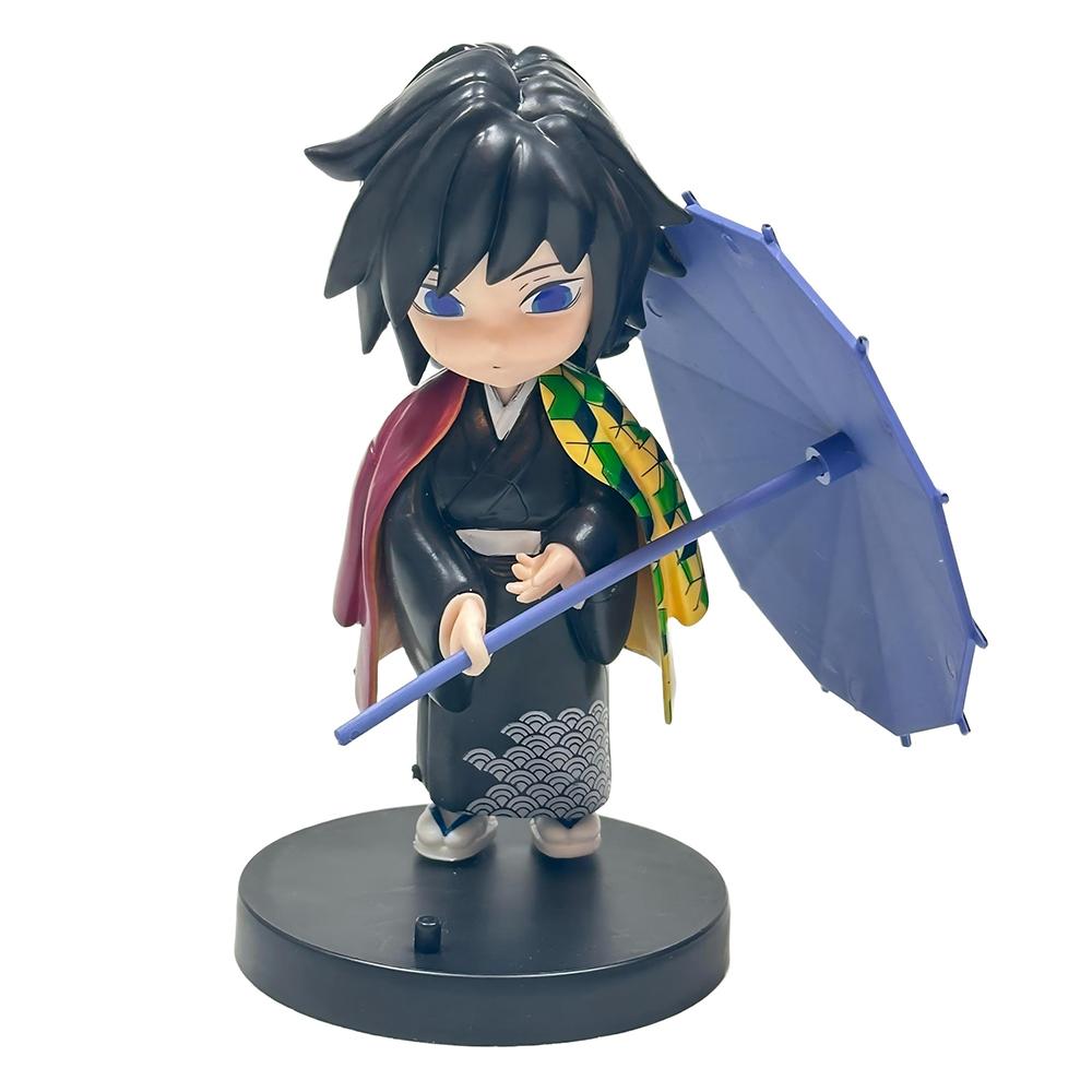 New Demon Slayer Plum Rain Season Blind Box Q Version Figures Umbrella Scene PVC Collectible Model Toy Gift for Anime Fans