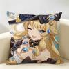 Navia Genshin Impact Cushion Cover Natural Linen Organic Fabric DoubleSided Printing Room Sofa Decor Pillow Case