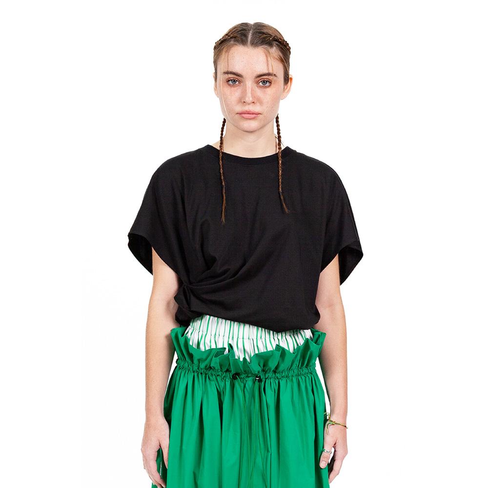 Milliu [Mxm1Fktpn004Bk]Twisted Knit Top Sleeveless Black/M