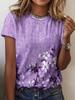 2026 European and American Fashion Plus Size Women’s Round Neck Casual Short-sleeved Tops