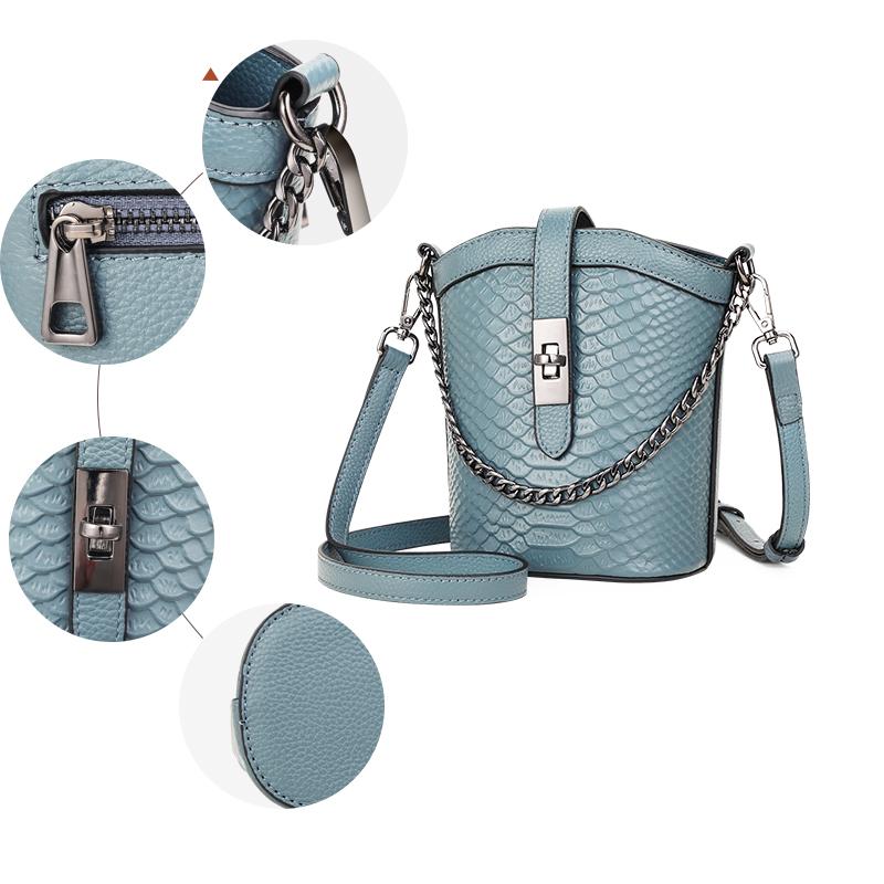 2023 New Genuine Leather Crossbody Bag Women's Small Bag Fashion Texture Crocodile Pattern Shoulder Bag Women's Handbag