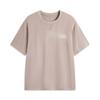 Lining Sports Lifestyle Series Casual Simple Letter Solid Color Round Neck Pullover Short Sleeve T-Shirt Unisex T-Shirt Bark-Brown AHSV283-2