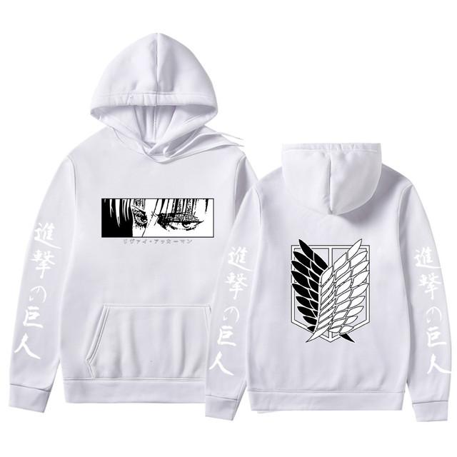 Mangas compridas femininas japão anime ataque em titã moletom com capuz harajuku moletom com capuz streetwear roupas