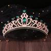 DIEZI 11 Farben Barock Luxus Opal Strass Kristall Tiara Für Frauen Hochzeitsparty Elegant Braut Braut Krone Haarschmuck