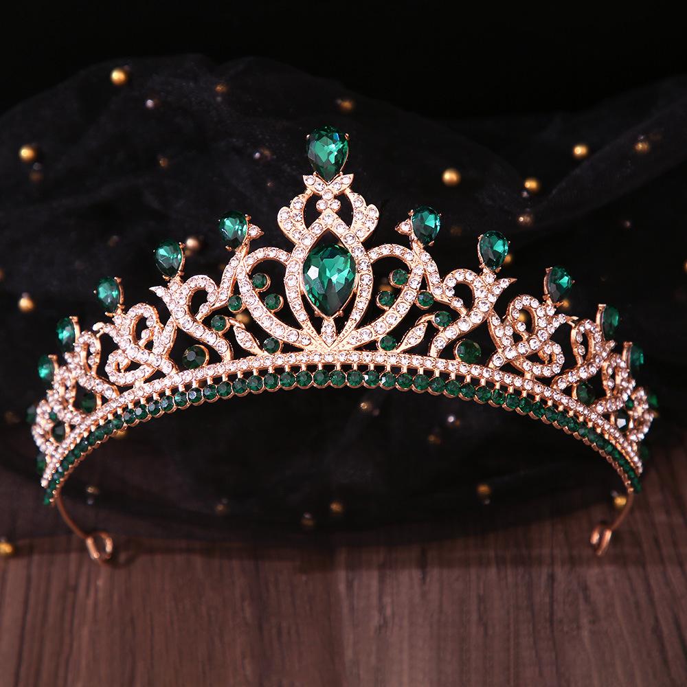 DIEZI 11 Farben Barock Luxus Opal Strass Kristall Tiara Für Frauen Hochzeitsparty Elegant Braut Braut Krone Haarschmuck