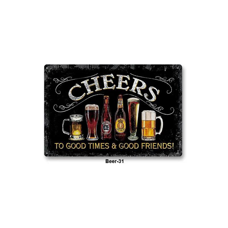 Metal Sign Bar Pub BBQ Shop Wall Painting Tin Sign Decor Beer Wine Alcohol Poster Vintage Tinplate Plaque Shabby Art Decoration
