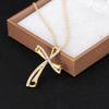 Elegant Cross Pendant Prayer Necklace Gift Shiny Rhinestone Women's Jewelry