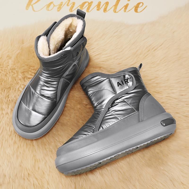 Móda Nové Pánské Zimní Boty Teplé Plyšové Sněhule Vysoce Kvalitní Vodotěsné Pánské Kotníkové Boty Outdoorové Pánské Turistické Boty Tenisky