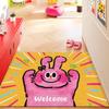 Cute Pink Rabbit Entrance Mat - Cuttable Coil for Mud and Dirt Removal