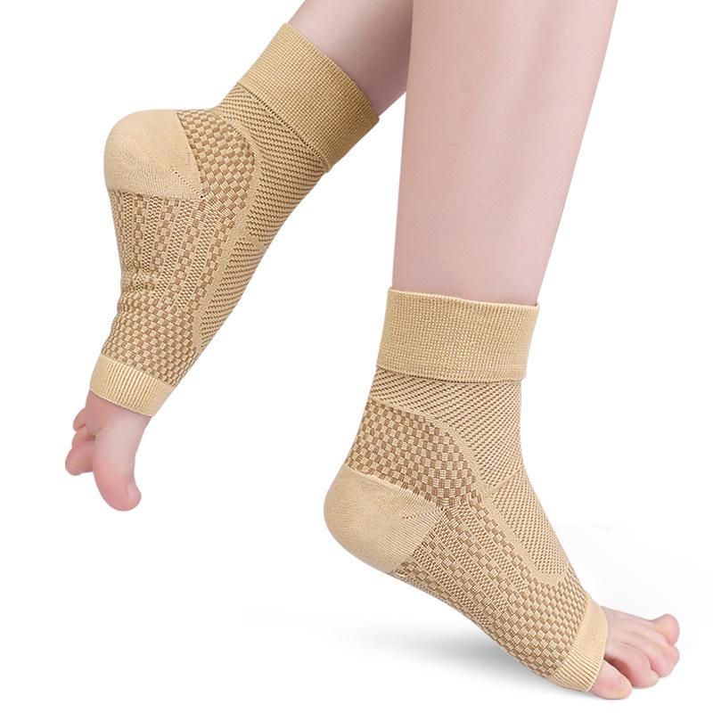 Sports Mountaineering Ankle Socks, Heel Plantar Fascia Elastic Cushioning Fitness Protective Pressure Socks