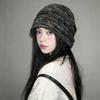 Women S Large Size Fold Knit Beanie Warm Winter Autumn Hat