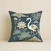 Satin-Kissenbezüge mit Lotus- und Goldverzierungen – 40x40 cm Dekorative 5er-Packung für Wohnzimmer, Salon
